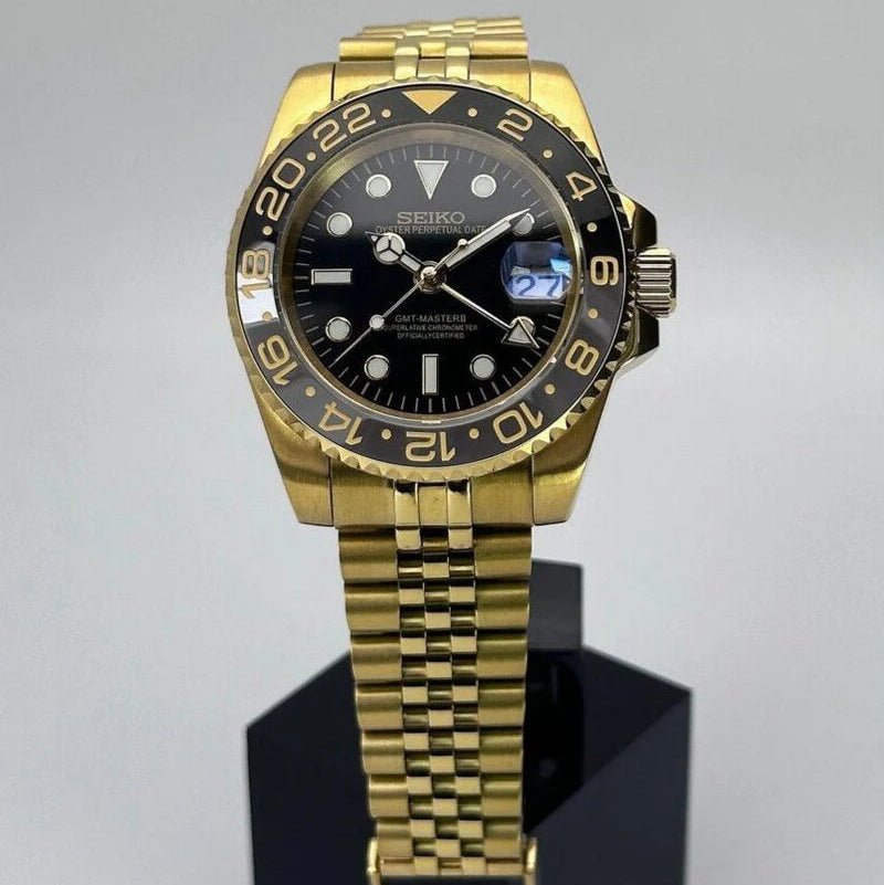 Watch Mod - GMTEIKO GOLD | BLACK | JUBILEE STRAP