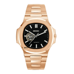 Watch Mod - NAUTILUS | ROSE GOLD | BLACK OPEN HEART