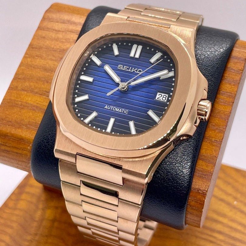Watch Mod - NAUTILUS | ROSE GOLD BLUE