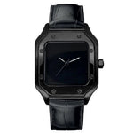 Watch Mod - SANTEIKO | FULL BLACK | LEATHER STRAP