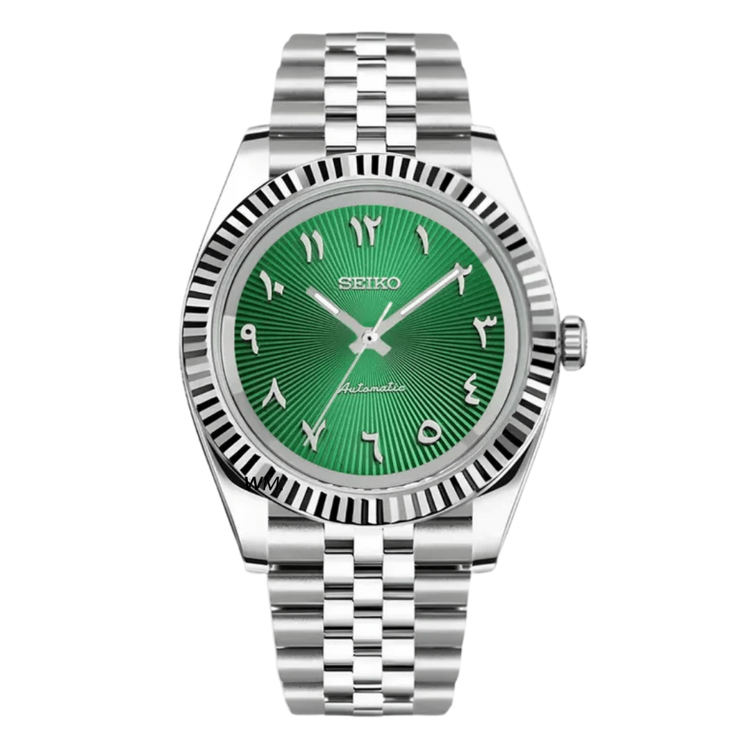 Watch Mod - Seiko Mod Arabic Dial | Green Relief
