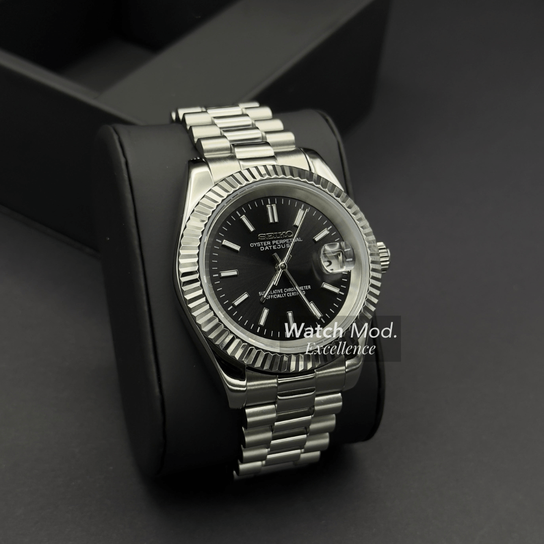 Watch Mod - Seiko Mod Datejust | Black