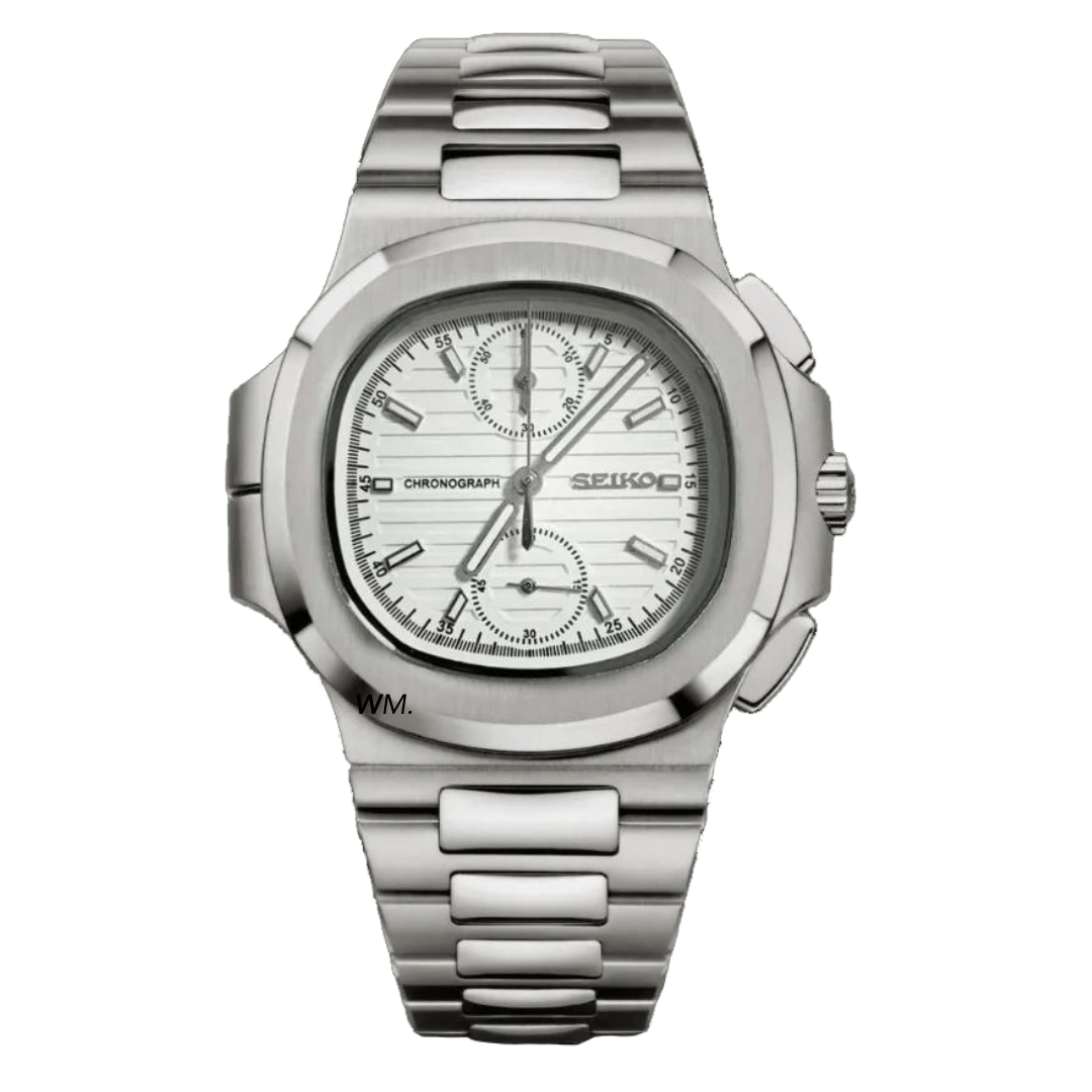 Watch Mod - Seiko Mod Nautilus | White Chrono