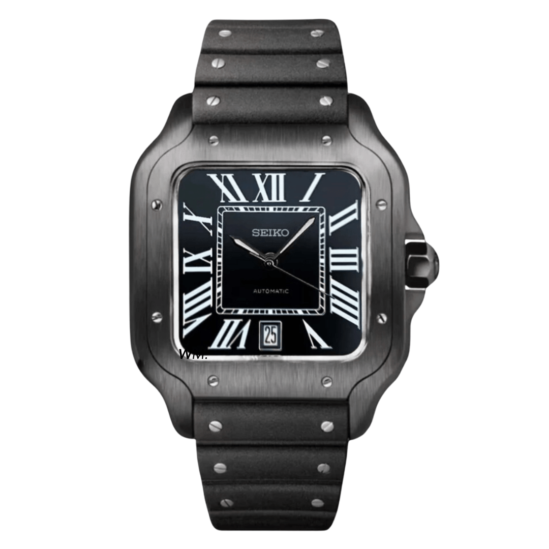 Watch Mod - Seiko Mod Santos | Full Black
