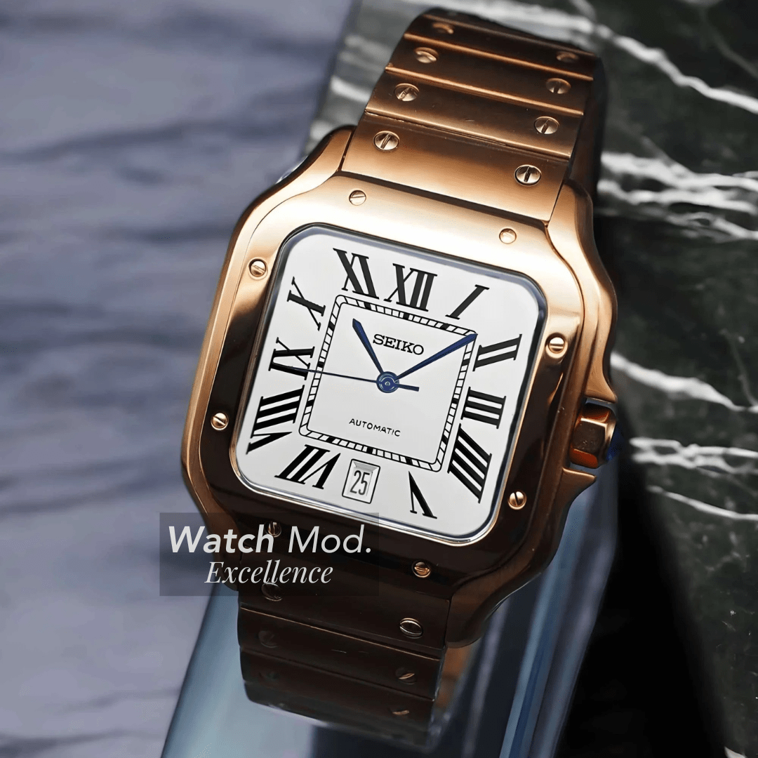 Watch Mod - Seiko Mod Santos | Gold