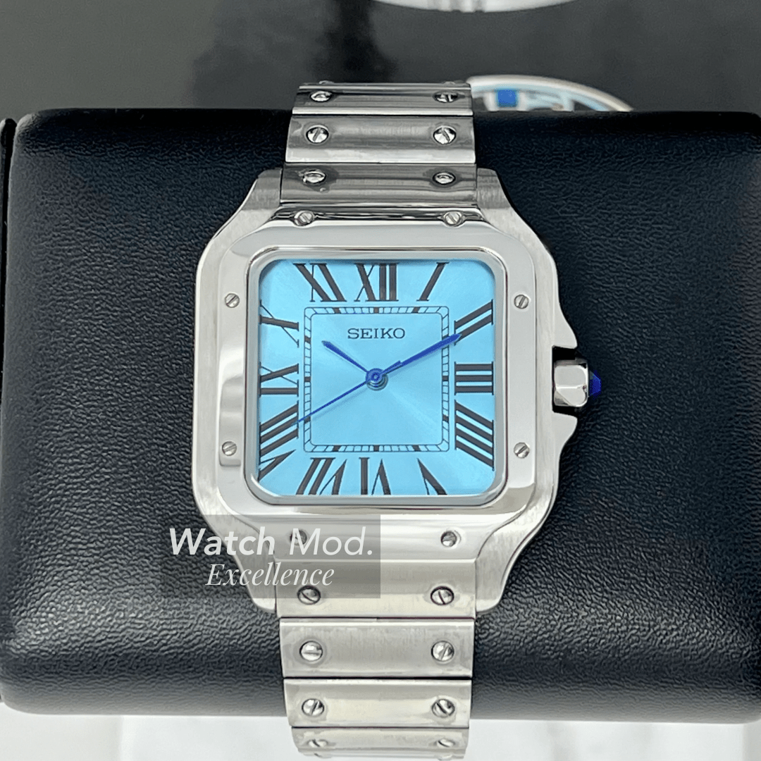 Watch Mod - Seiko Mod Santos | Sky Blue