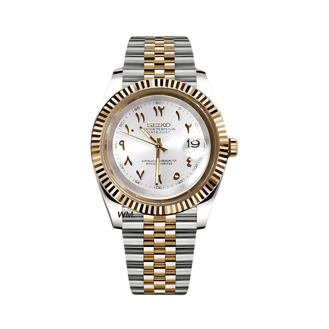 Watch Mod - SEIKOJUST ARABIC DIAL | GOLD AND SILVER