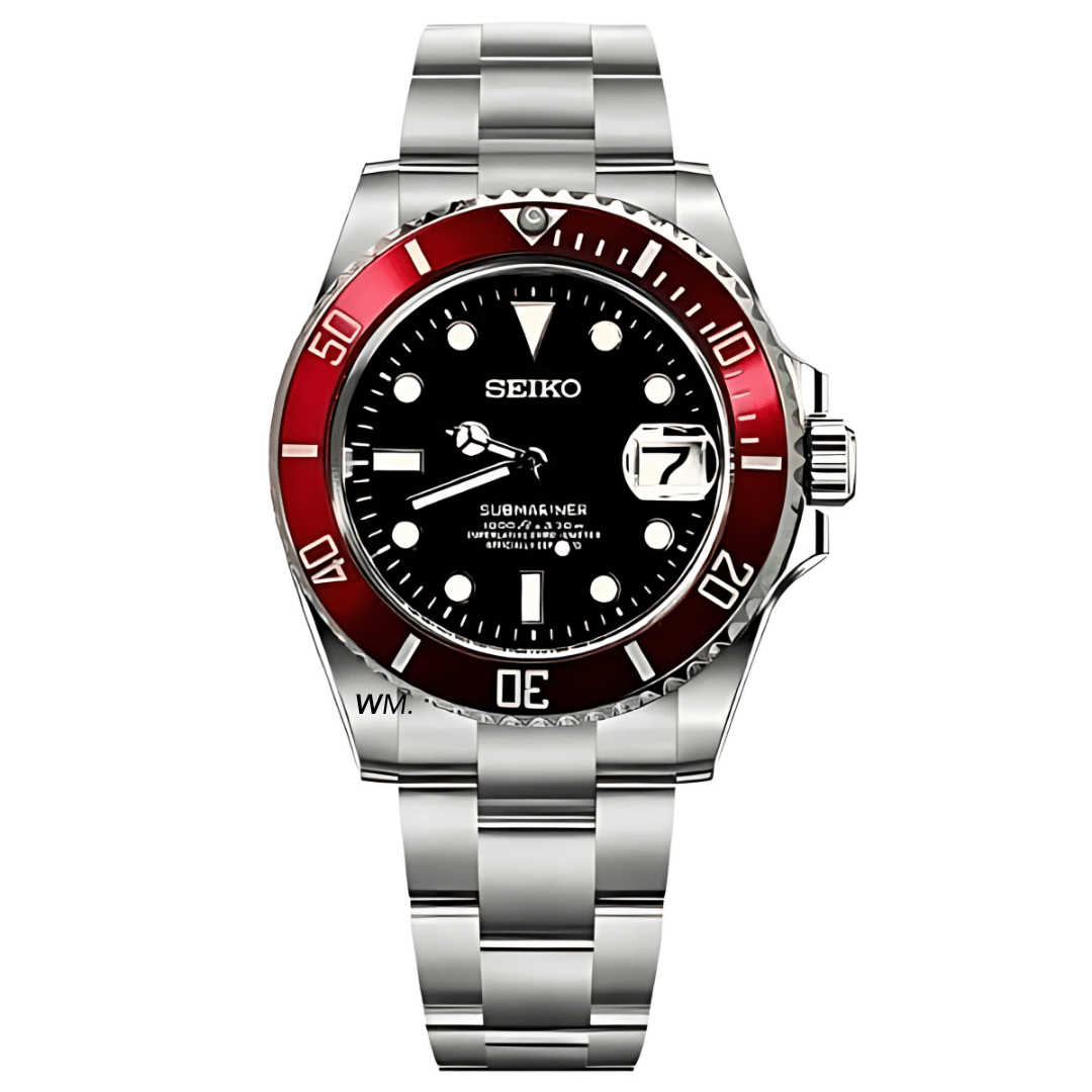 Watch Mod - SEIKOMARINER | BLACK BURGUNDY