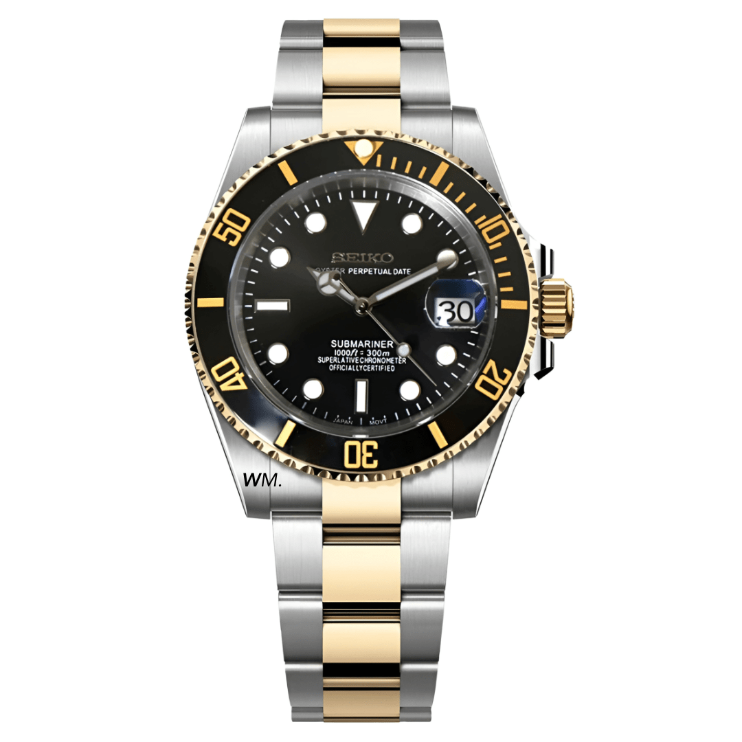 Watch Mod - SEIKOMARINER | SILVER GOLD | NIGHT