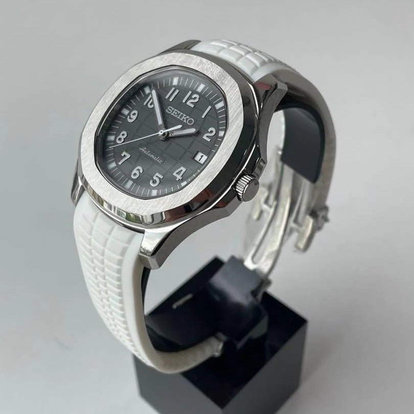 Watch Mod - SEIKONAUT | WHITE | SILICONE STRAP