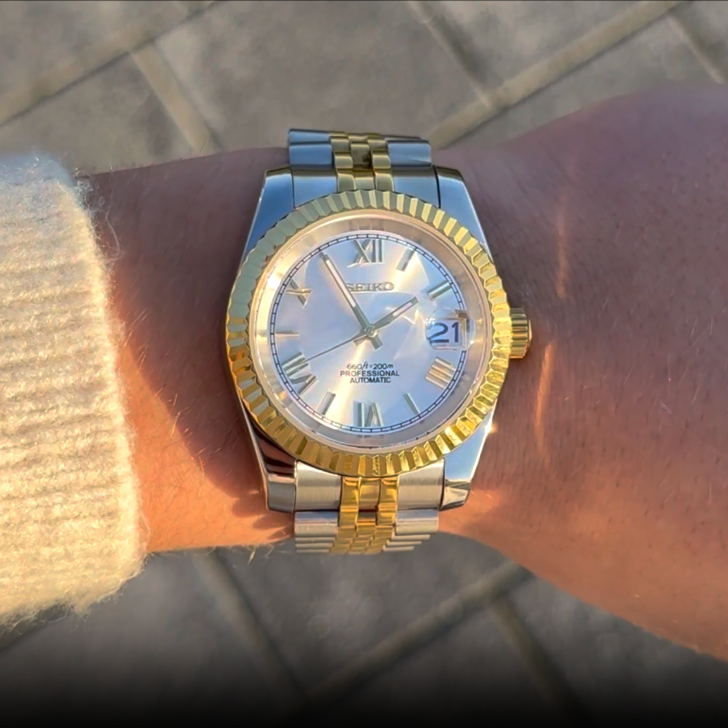 WATCH MOD JUST ROMAN | GOLD SILVER TWO TONES