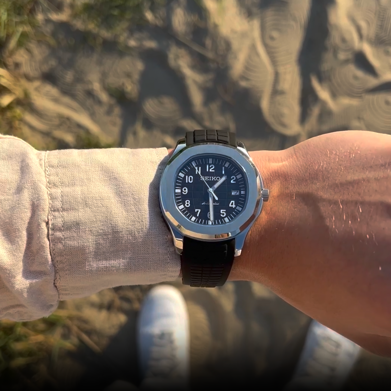 WATCH MOD AQUA | BLACK | SILICONE STRAP
