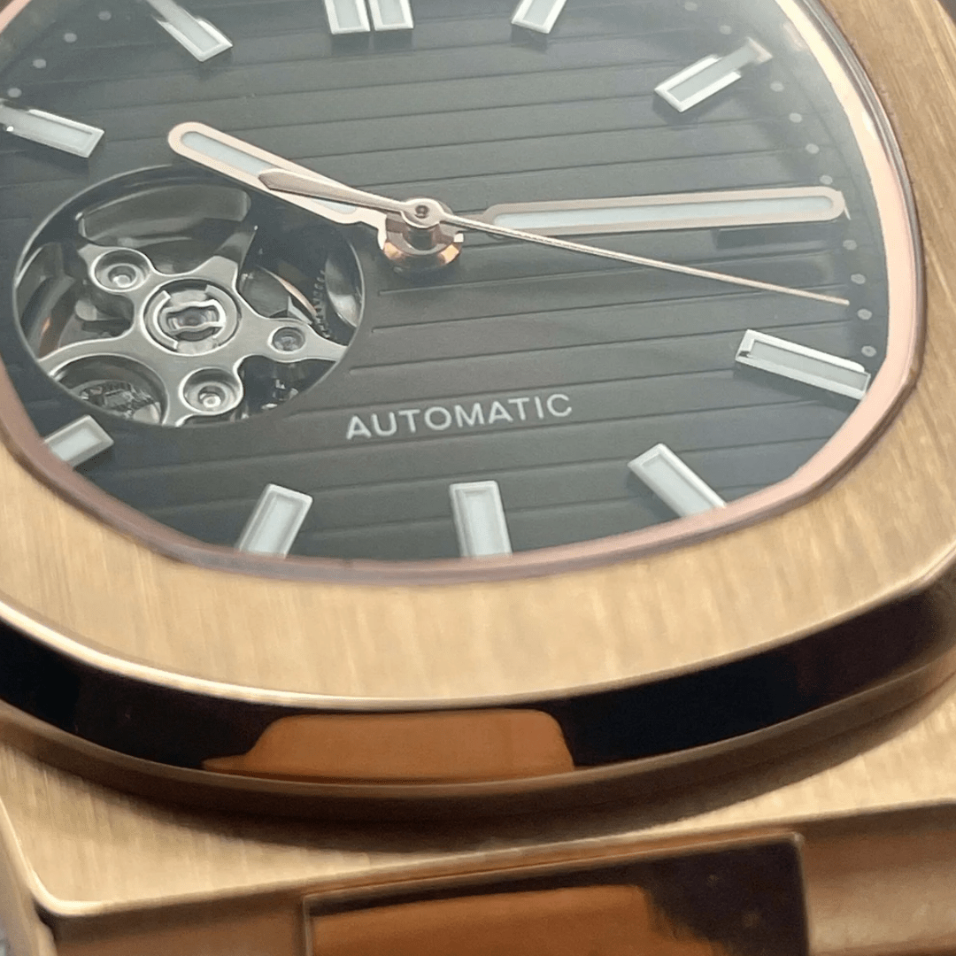 WATCH MOD NAUTIKO | ROSE GOLD BROWN | OPEN HEART