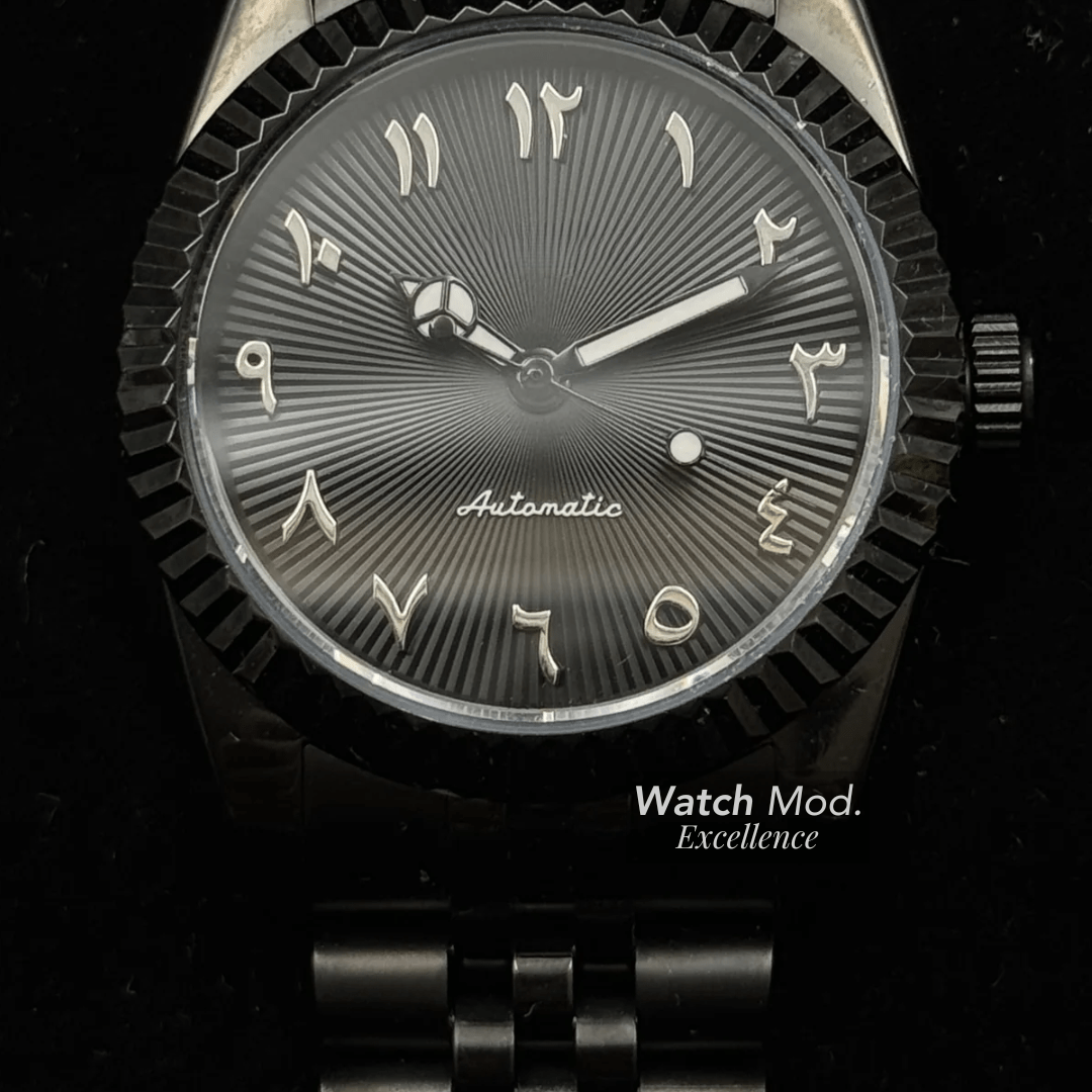 WATCH MOD JUST ARABIC DIAL | FULL BLACK