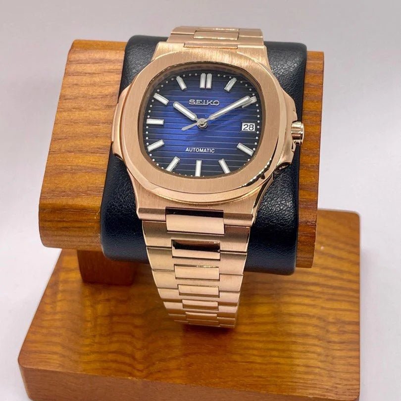 Watch Mod - NAUTILUS | ROSE GOLD BLUE
