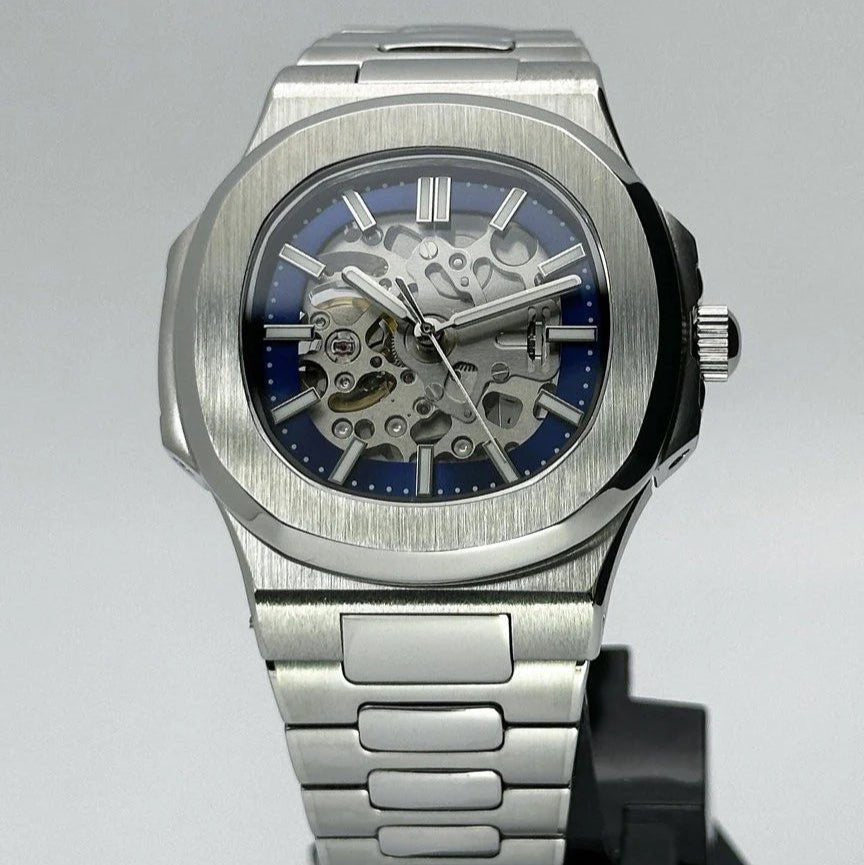 Watch Mod - NAUTILUS | SKELETON BLUE