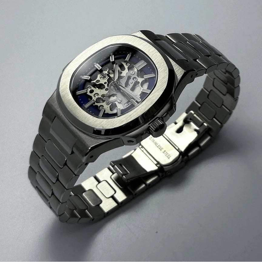 Watch Mod - NAUTILUS | SKELETON BLUE