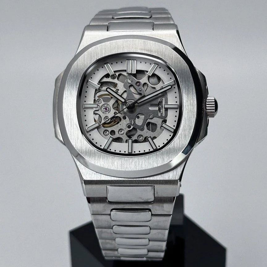 Watch Mod - NAUTILUS SKELETON WHITE