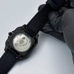 Watch Mod - SANTEIKO | FULL BLACK | LEATHER STRAP