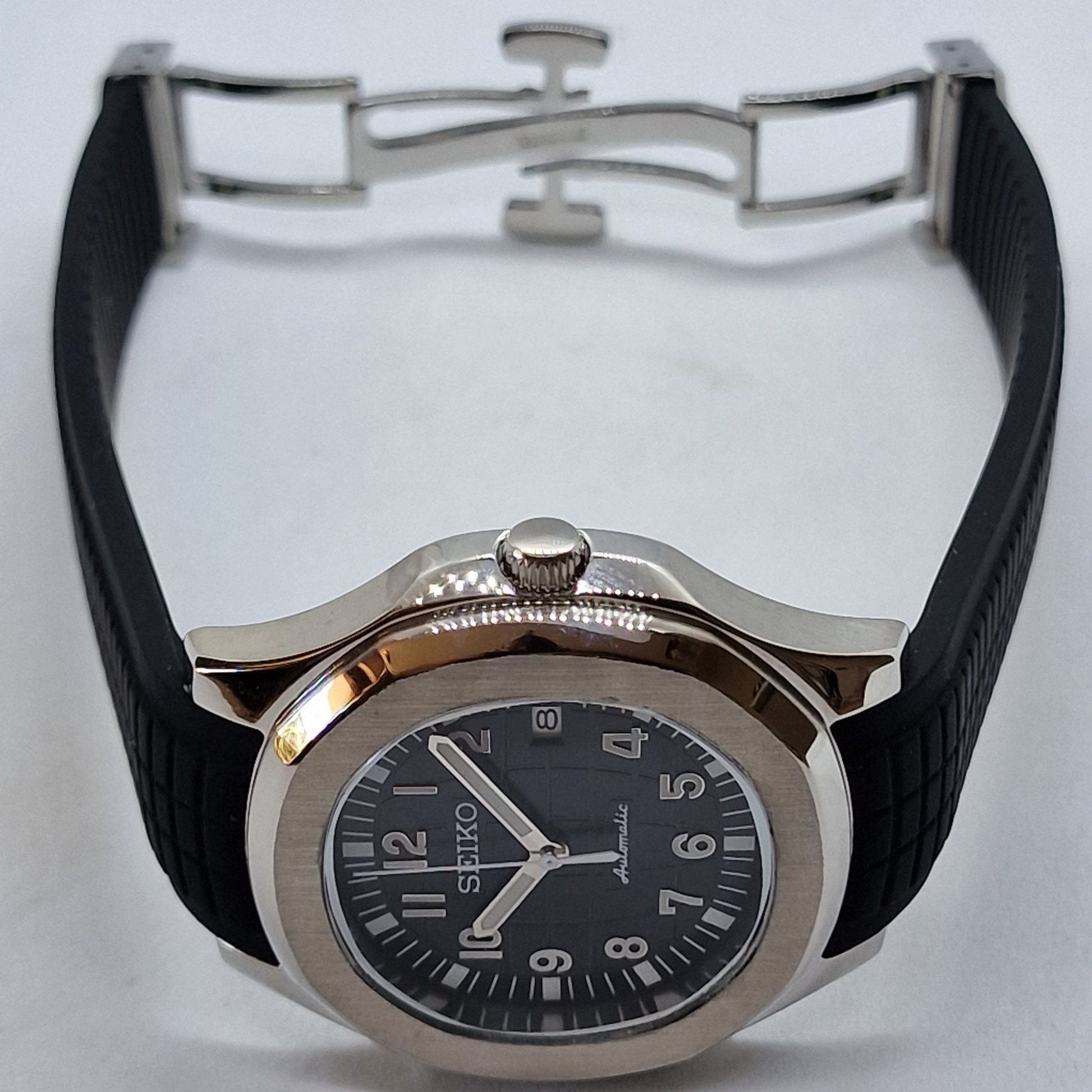 WATCH MOD AQUA | BLACK | SILICONE STRAP – Watch Mod