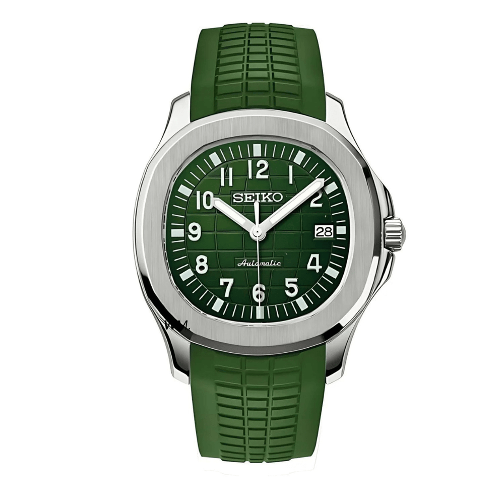 Watch Mod - Seiko Mod Aquanaut | Green | Silicone Strap