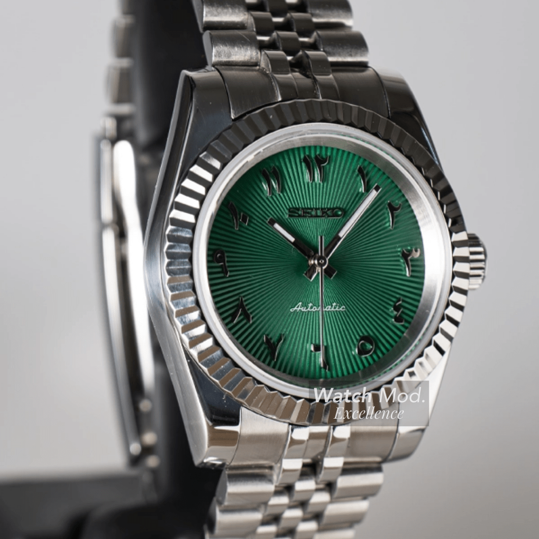 Watch Mod - Seiko Mod Arabic Dial | Green Relief