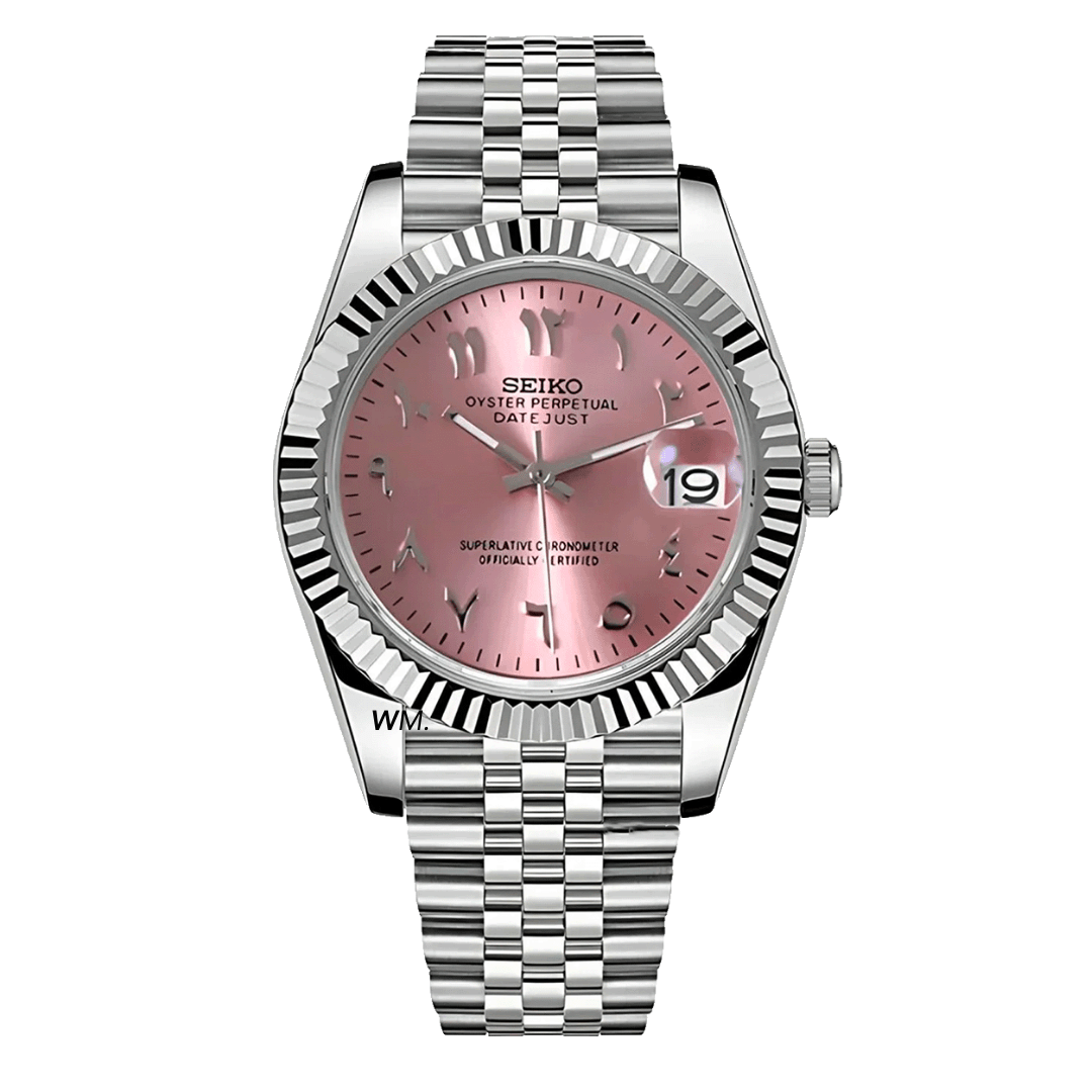 Watch Mod - Seiko Mod Arabic Dial | Pink