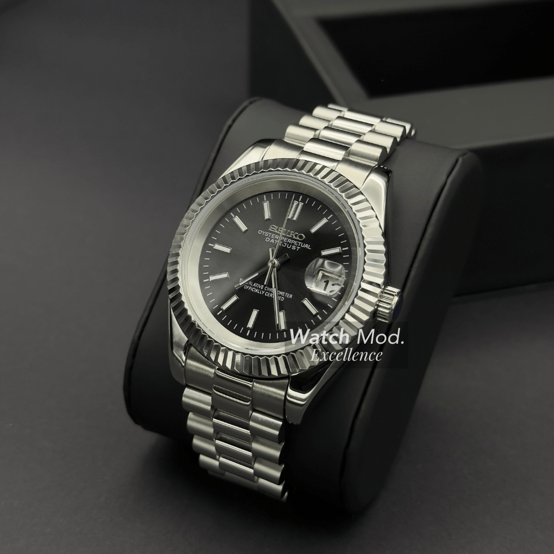 Watch Mod - Seiko Mod Datejust | Black