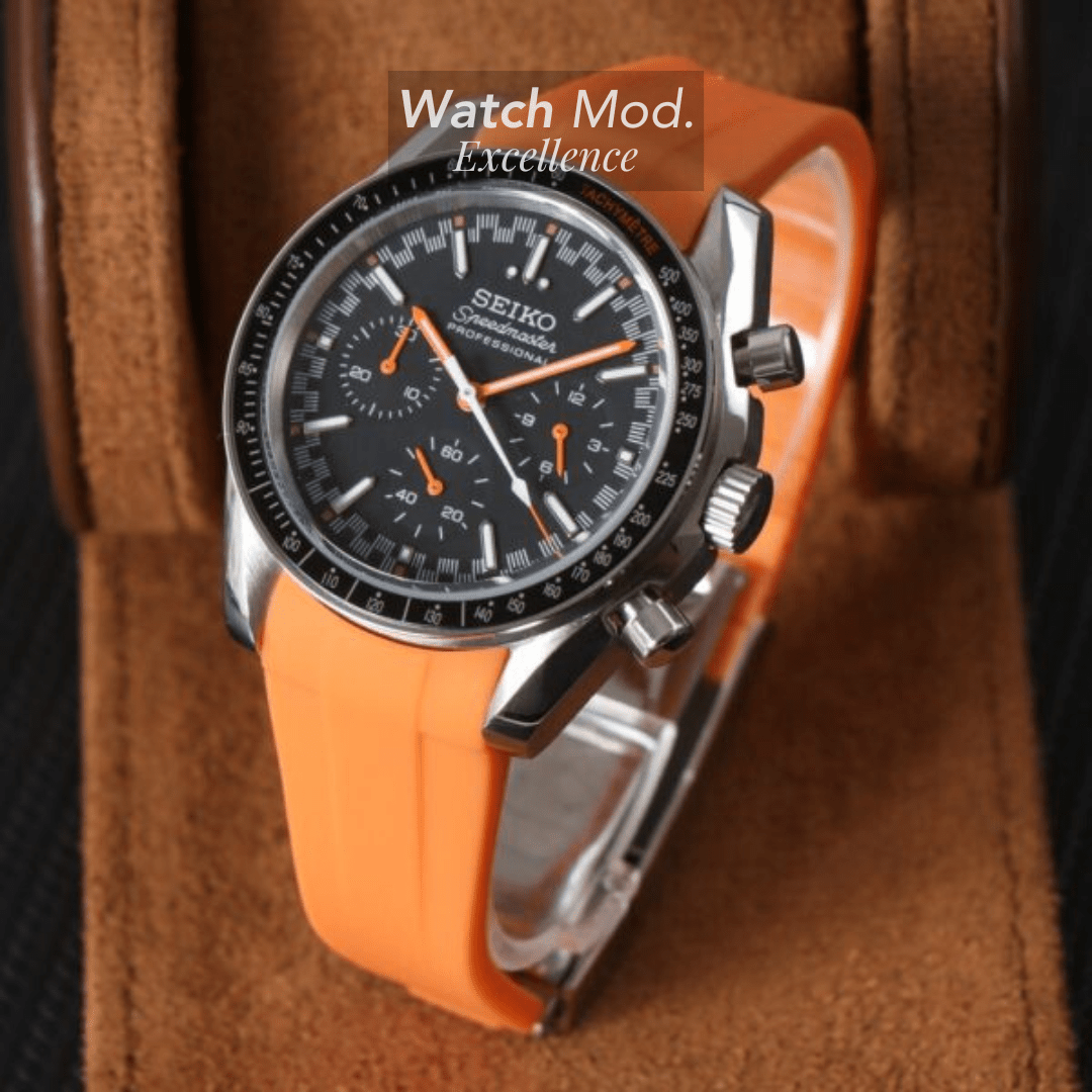 Watch Mod - Seiko Mod Speedmaster | Orange Silicone