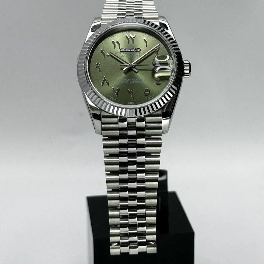 Watch Mod - SEIKOJUST ARABIC DIAL | OLIVE GREEN