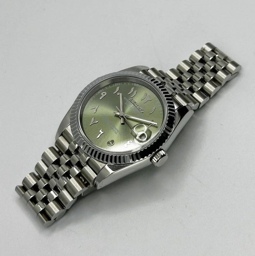Watch Mod - SEIKOJUST ARABIC DIAL | OLIVE GREEN