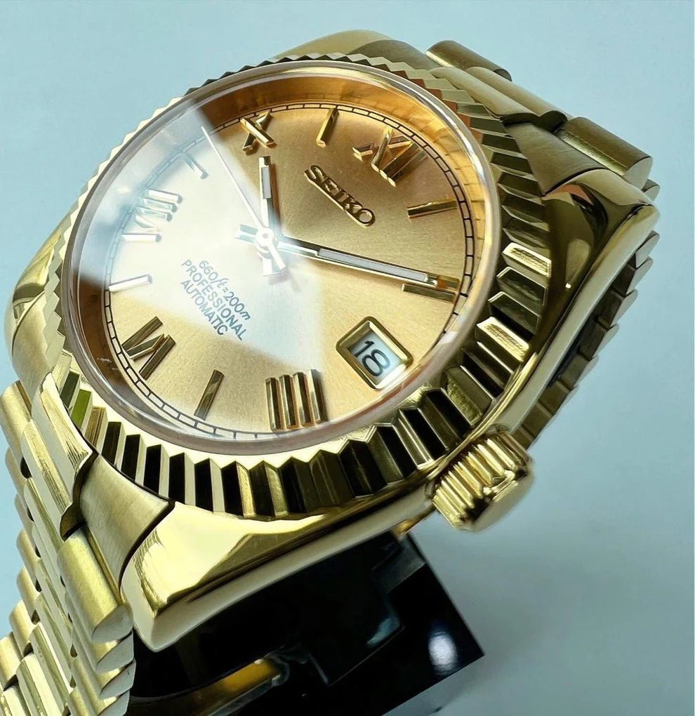 Watch Mod - SEIKOJUST | GOLD | PRESIDENT STRAP