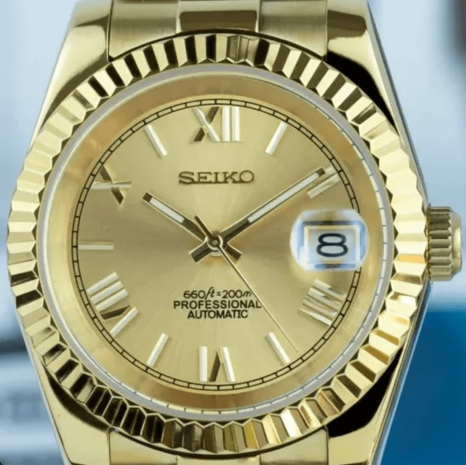 Watch Mod - SEIKOJUST | GOLD | PRESIDENT STRAP