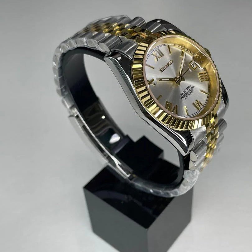 Watch Mod - SEIKOJUST ROMAN | GOLD SILVER TWO TONES