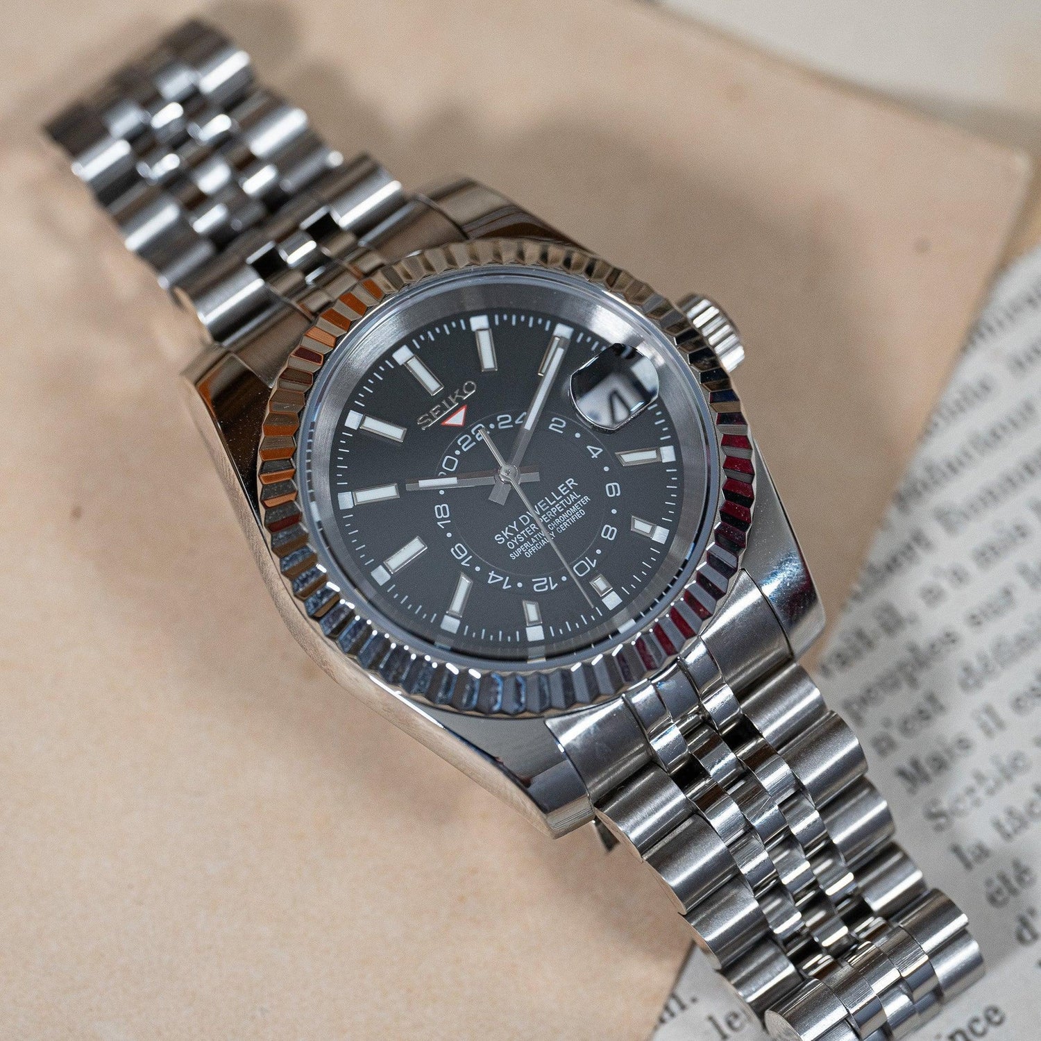 Watch Mod - SEIKOJUST | SKY - DWELLER CLASSIC BLACK