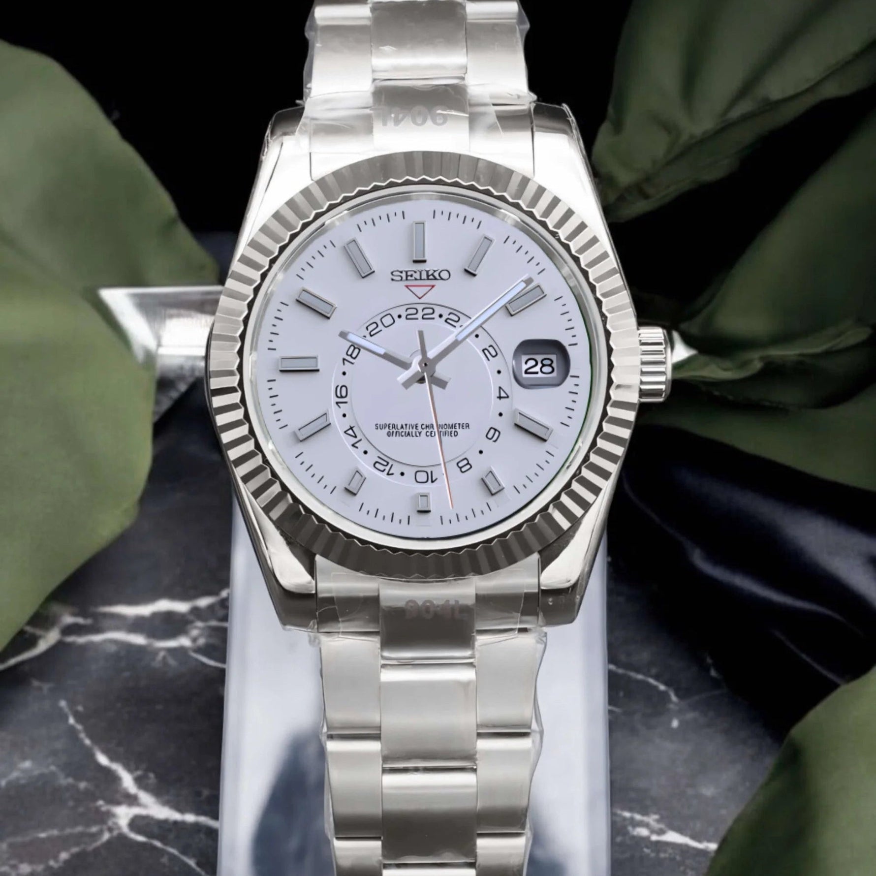 Watch Mod - SEIKOJUST | SKY - DWELLER CLASSIC WHITE