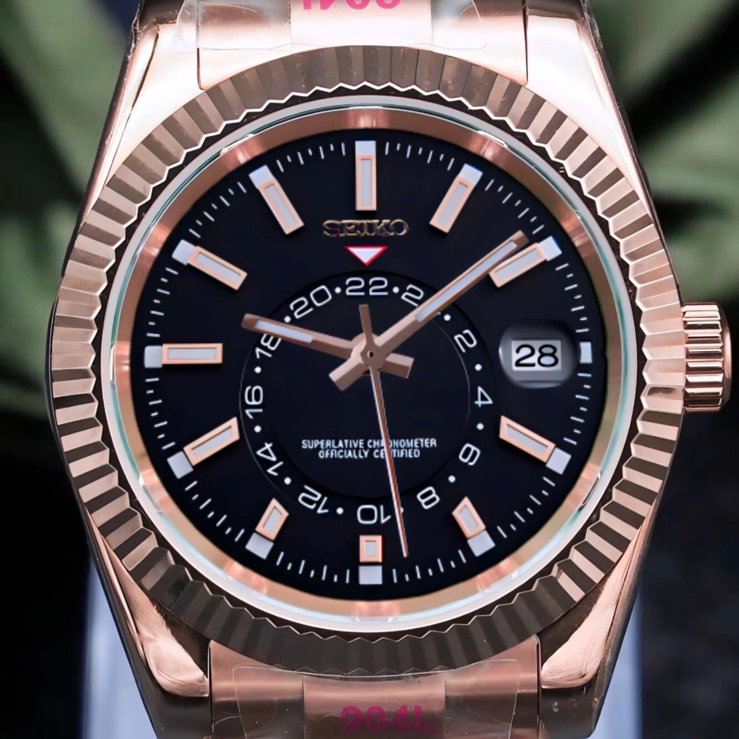 Watch Mod - SEIKOJUST | SKY - DWELLER ROSE GOLD BLACK