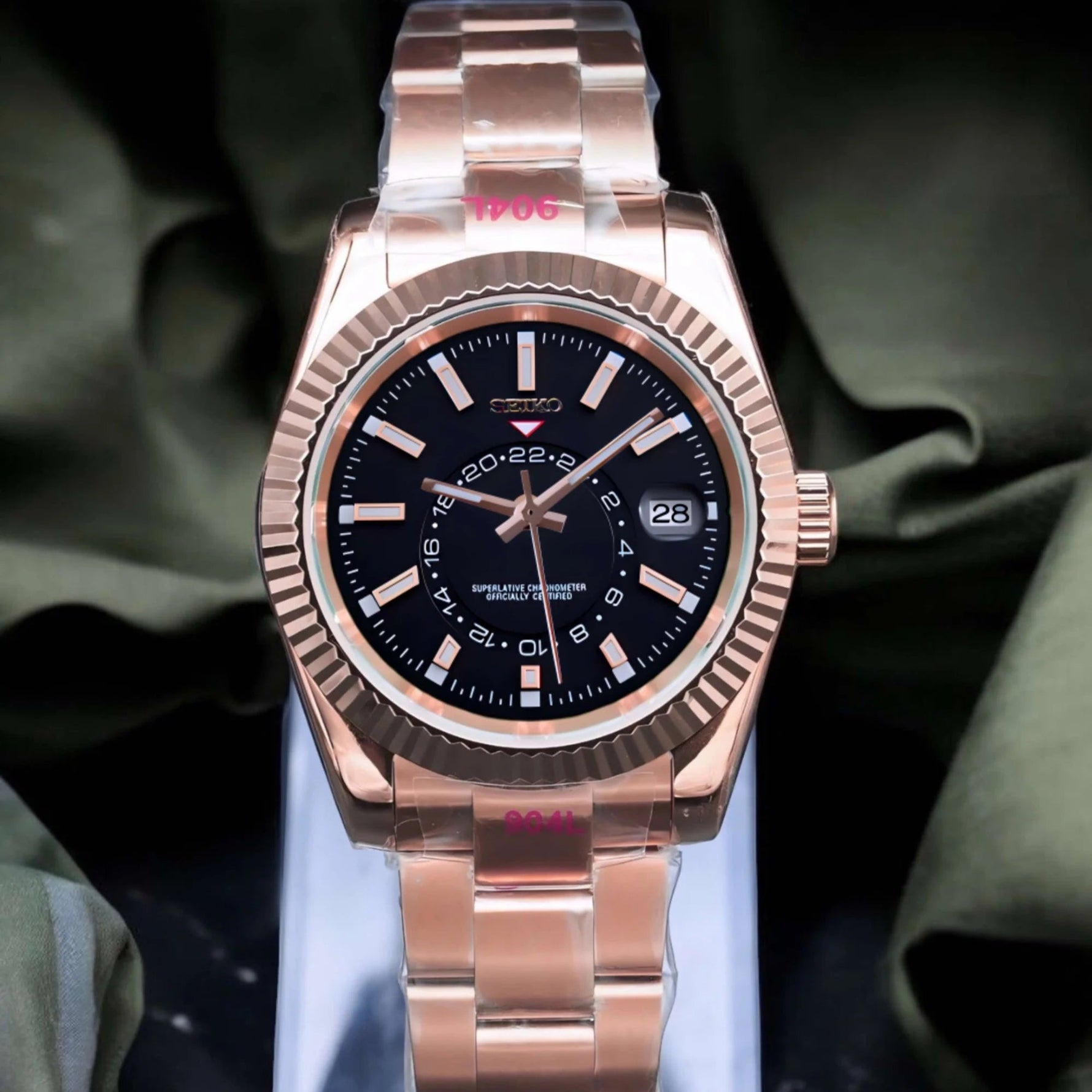 Watch Mod - SEIKOJUST | SKY - DWELLER ROSE GOLD BLACK