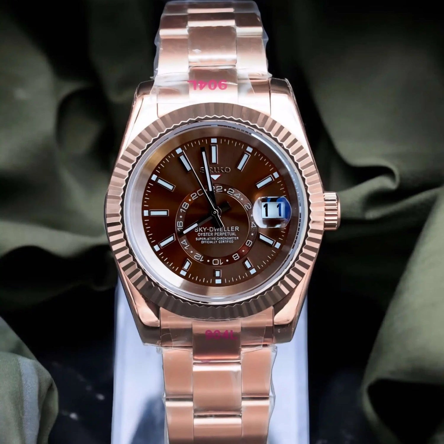Watch Mod - SEIKOJUST | SKY - DWELLER ROSE GOLD CHAMPAGNE