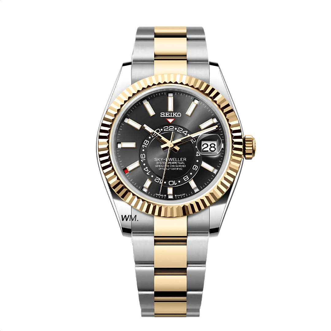 Watch Mod - SEIKOJUST | SKY - DWELLER SILVER GOLD BLACK