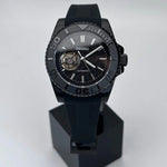 Watch Mod - SEIKOMARINER | BLACK OPEN HEART | SILICONE STRAP