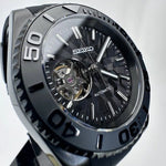 Watch Mod - SEIKOMARINER | BLACK OPEN HEART | SILICONE STRAP