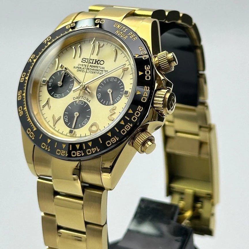 Watch Mod - SEITONA | ARABIC DIAL | BLACK GOLD
