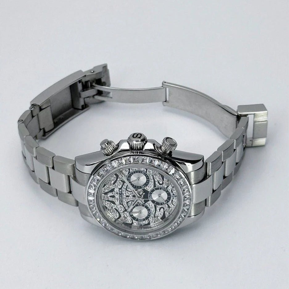 Watch Mod - SEITONA | SILVER TIGER EYE | DIAMOND