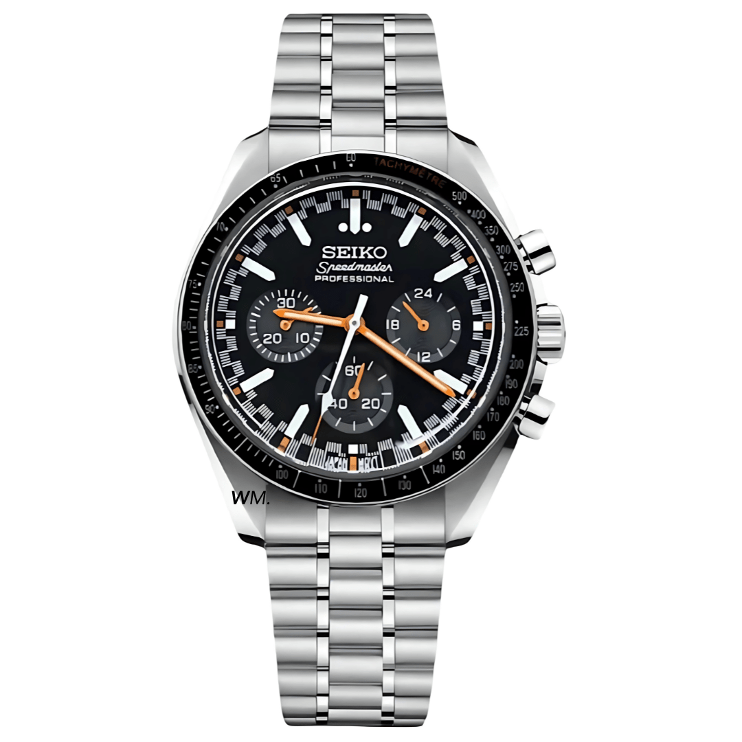 Watch Mod - SPEEDSEIKO | BLACK | ORANGE HANDS